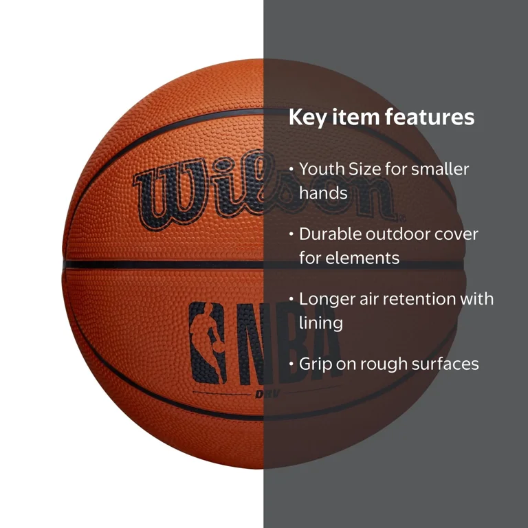 Wilson NBA DRV Outdoor Mini Basketball, Brown - Walmart.com