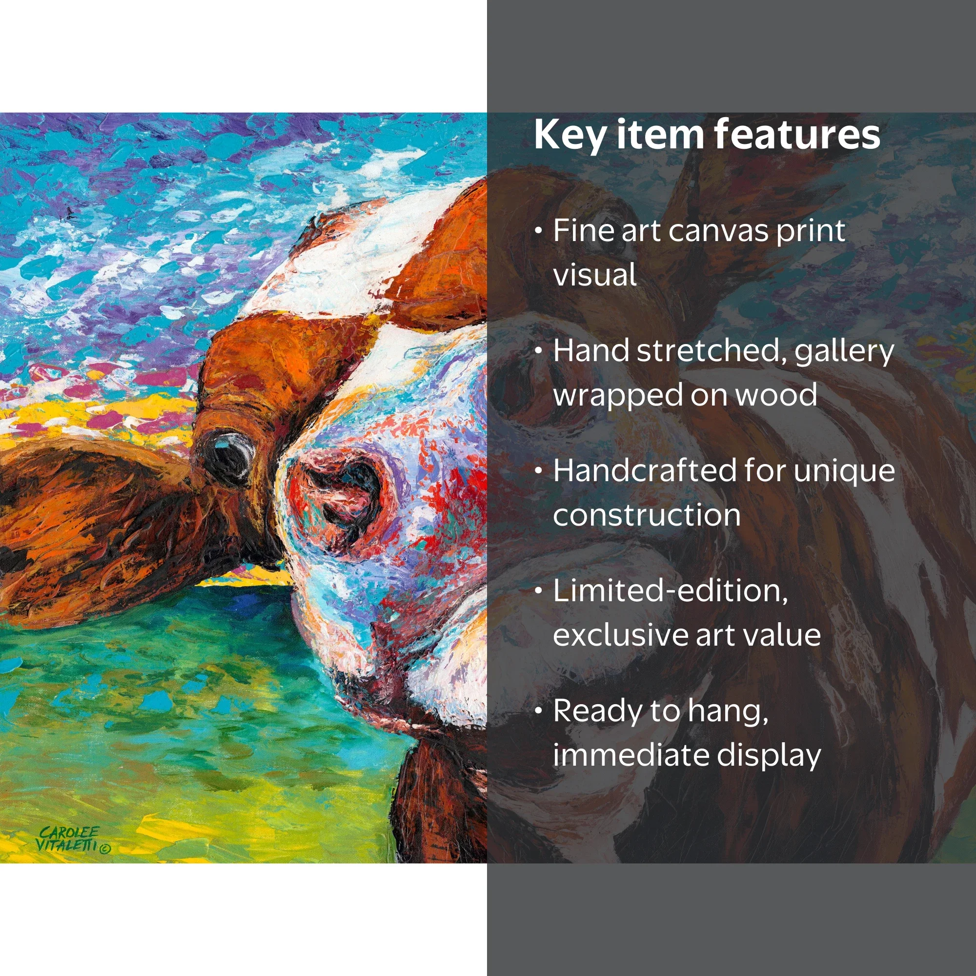 キャンバス 油絵　専用　カラフルCOWS   　5 キャンバス 油絵 専用 カラフルCOWS 5 キャンバス 油絵 専用 カラフル