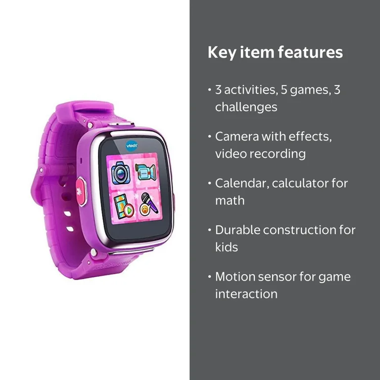 VTech Kidizoom Smartwatch DX - Learning Toy with Camera, Purple