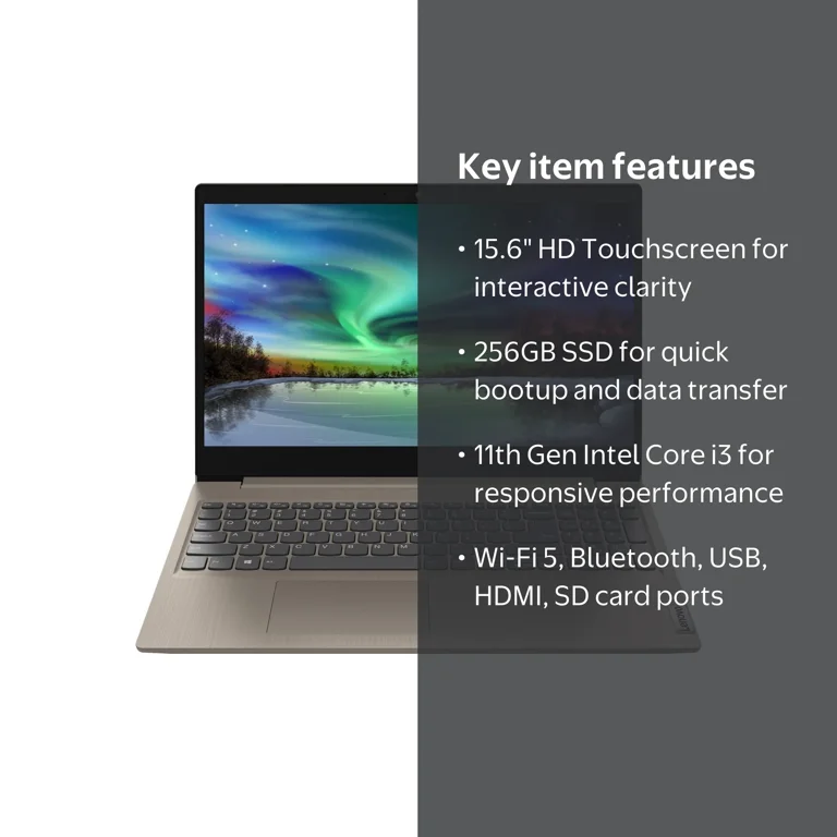 Lenovo Ideapad 3 Touchscreen Laptop, 15.6