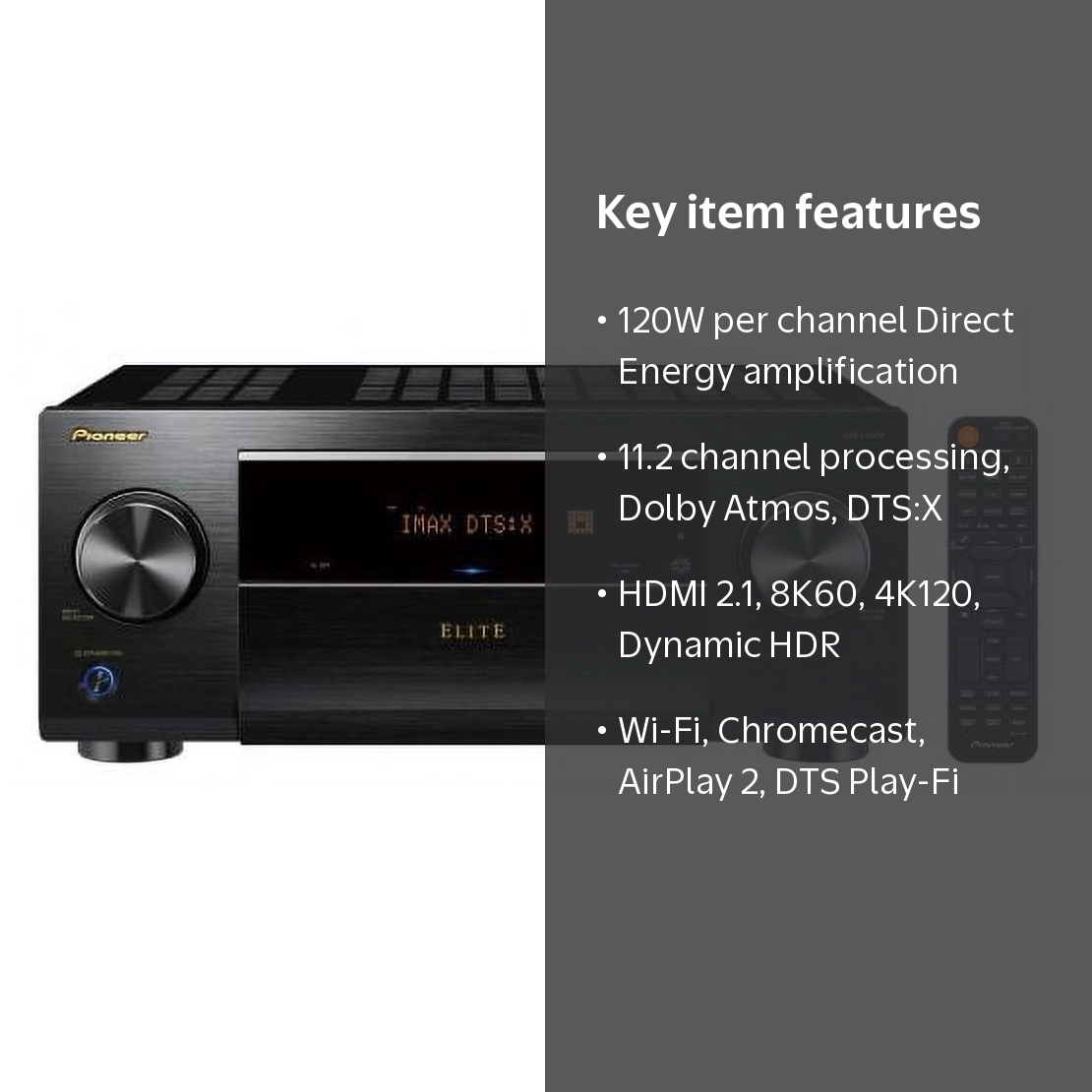 Pioneer Elite VSX-LX505 120W 9.2 Channel Network AV Receiver