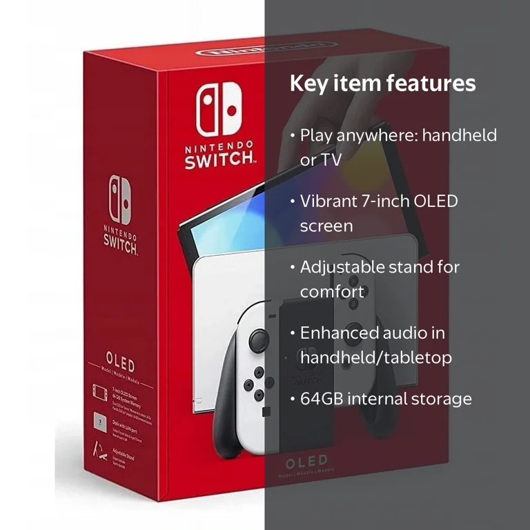 Nintendo Switch Console: OLED Model in White - Walmart.com