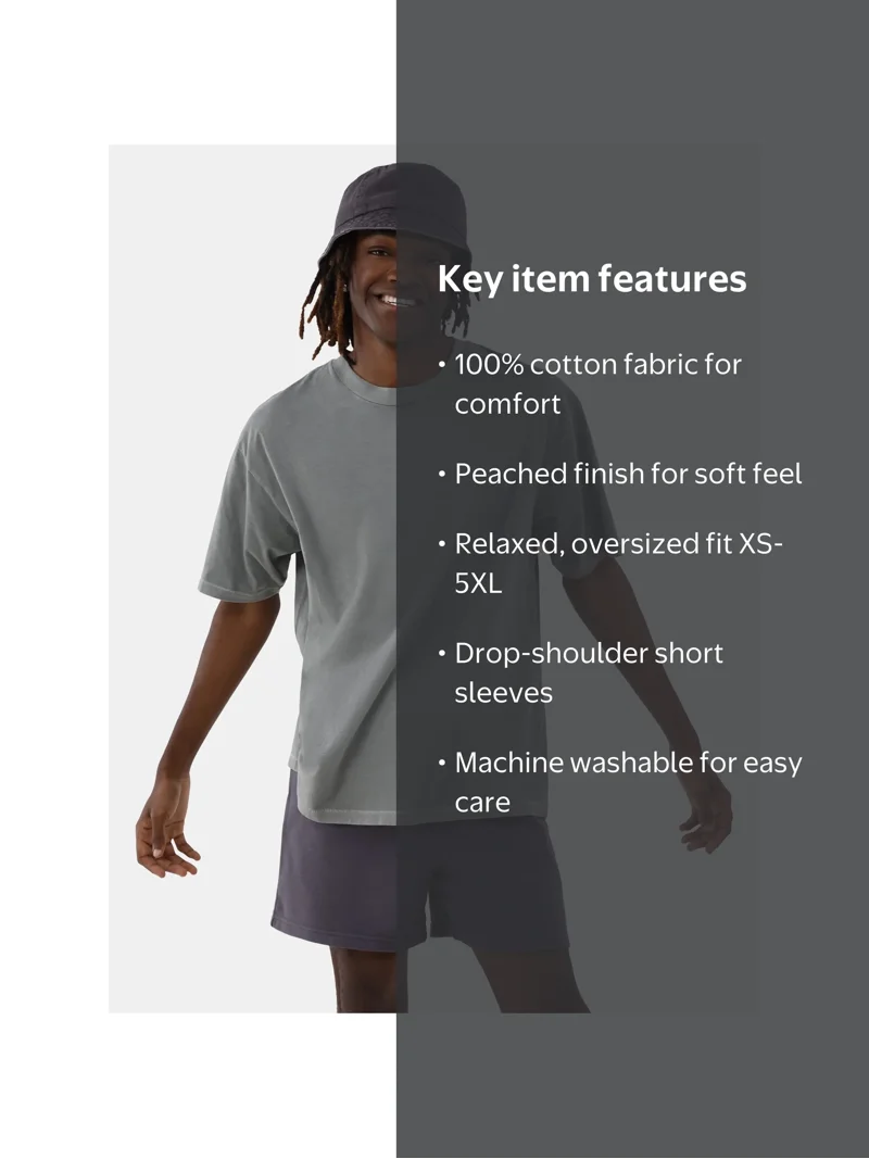 No Boundaries Oversize Cotton T-Shirt for Men and All Genders