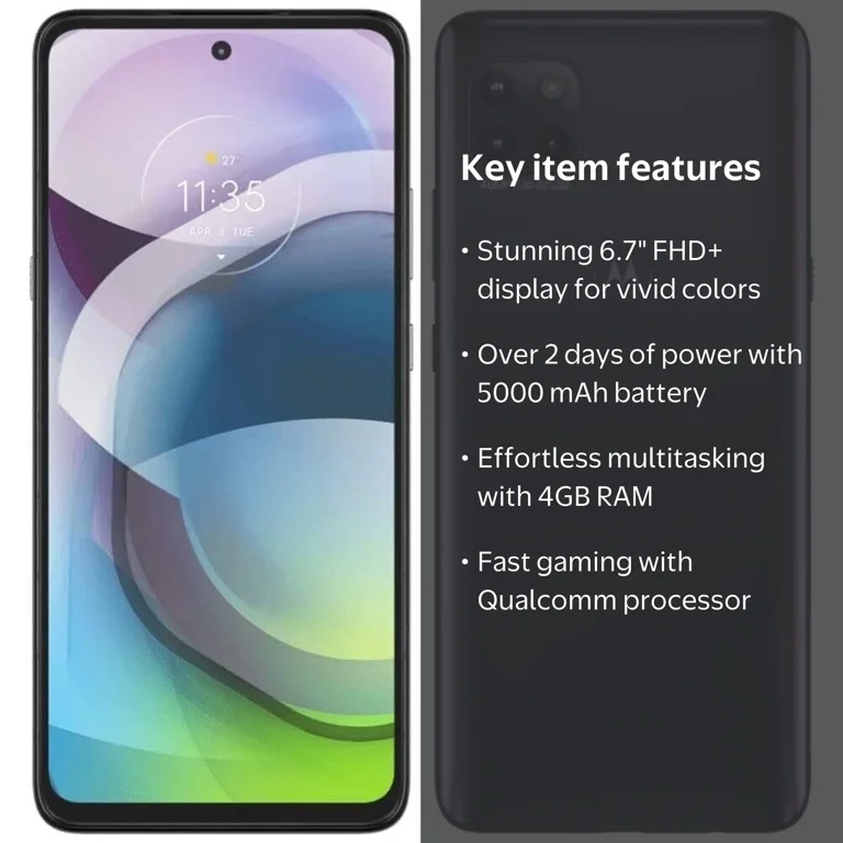 Motorola One 5G Ace, 64GB, 4GB, 6.7