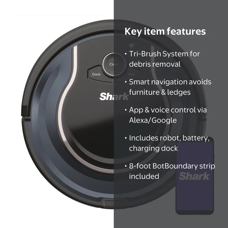 Shark ION Robot Vacuum R76 with Wi-Fi, Tri-Brush System, Alexa