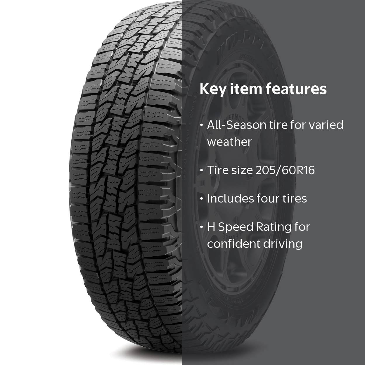 Set of 4 Falken Wildpeak A/T Trail 205/60R16 92H Tires 2056016 205