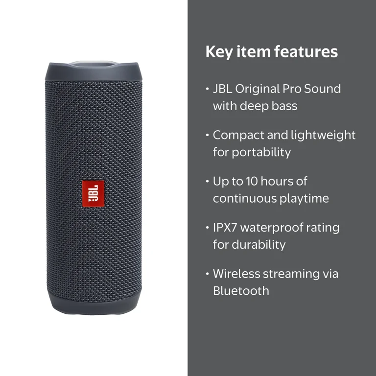 JBL Flip Essential 2, Portable Waterproof Speaker - Walmart.com