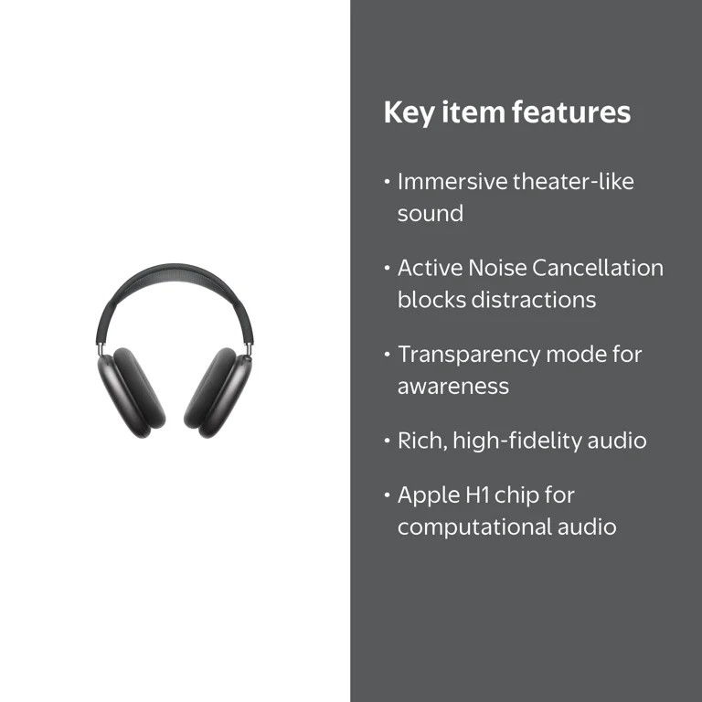 Apple AirPods Max (Lighting) - Space Gray Over-Ear Headphones