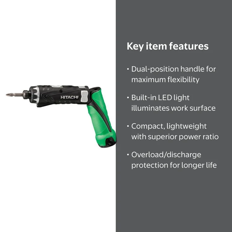 Hitachi DB3DL2M 3.6V 1/4 in. HXP Lithium-Ion Screwdriver - Walmart.com