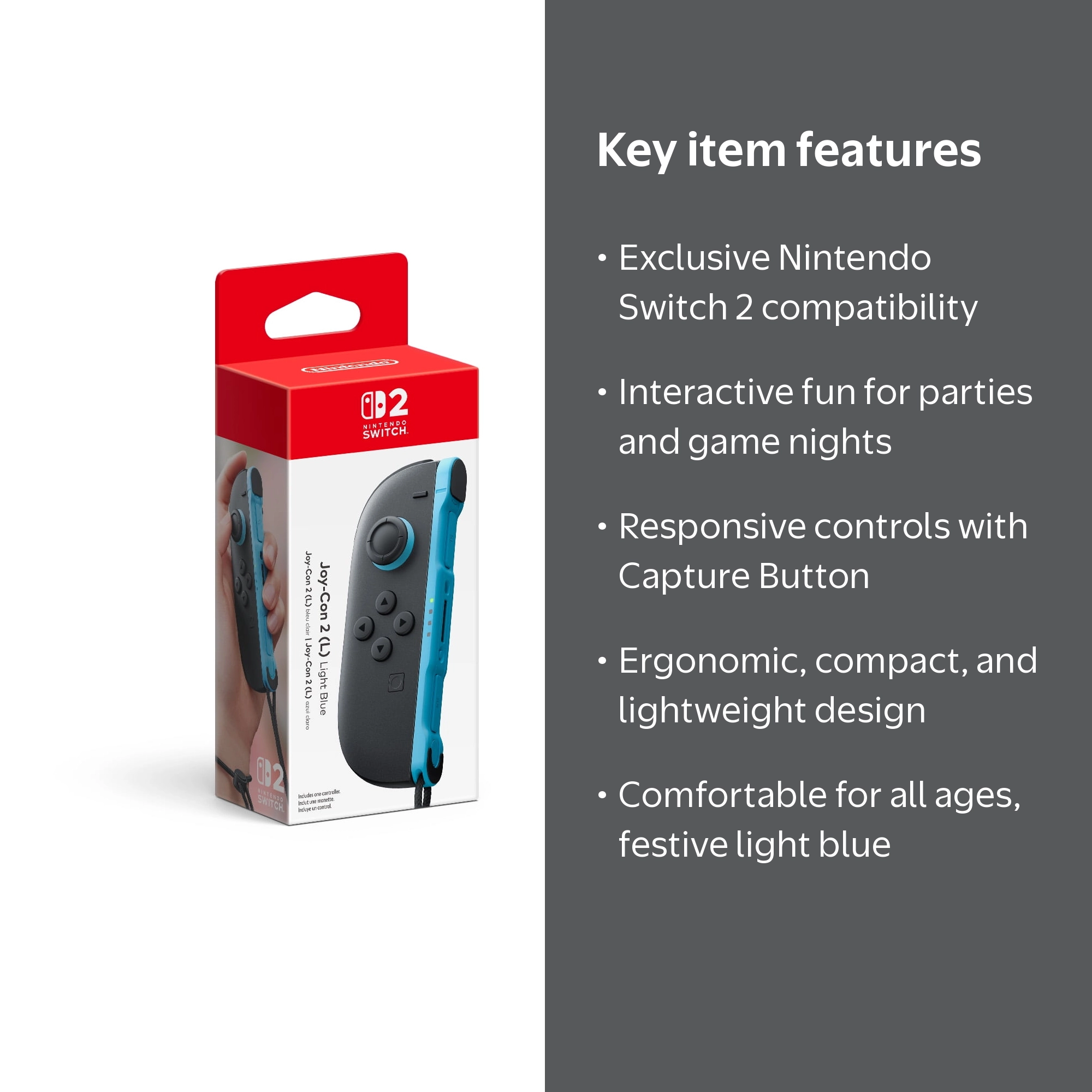Nintendo Joy-Con‚Ñ¢ 2 (L) Light Blue Controller for Switch
