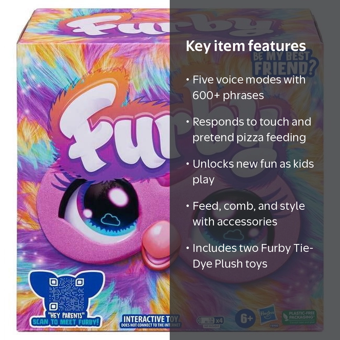Hasbro HSBF8900 Furby Tie-Dye Plush - 2 Count - Walmart.com