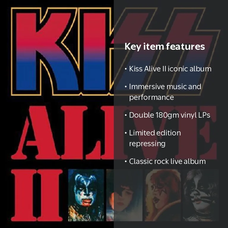 UME, Vinyl, Kiss Alive II Limited Double 180gm LP, Music