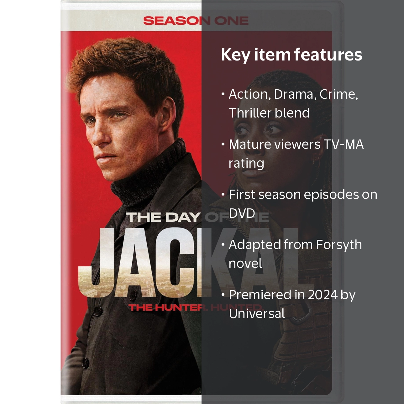 The Day of the Jackal Season One DVD, Thriller, Action, Drama