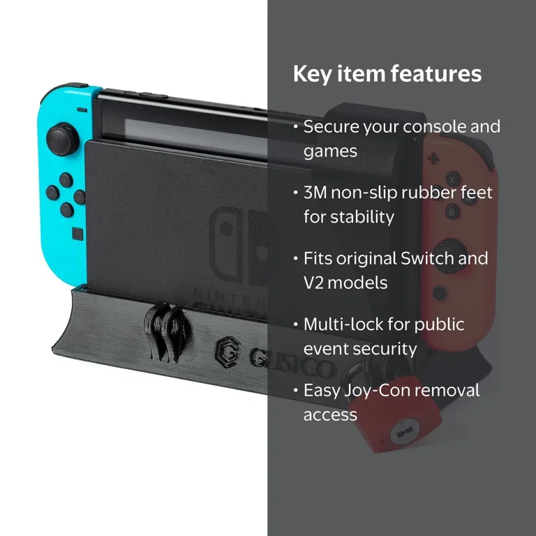 Glistco Dock N' Lock for Nintendo Switch - Game System Accessory