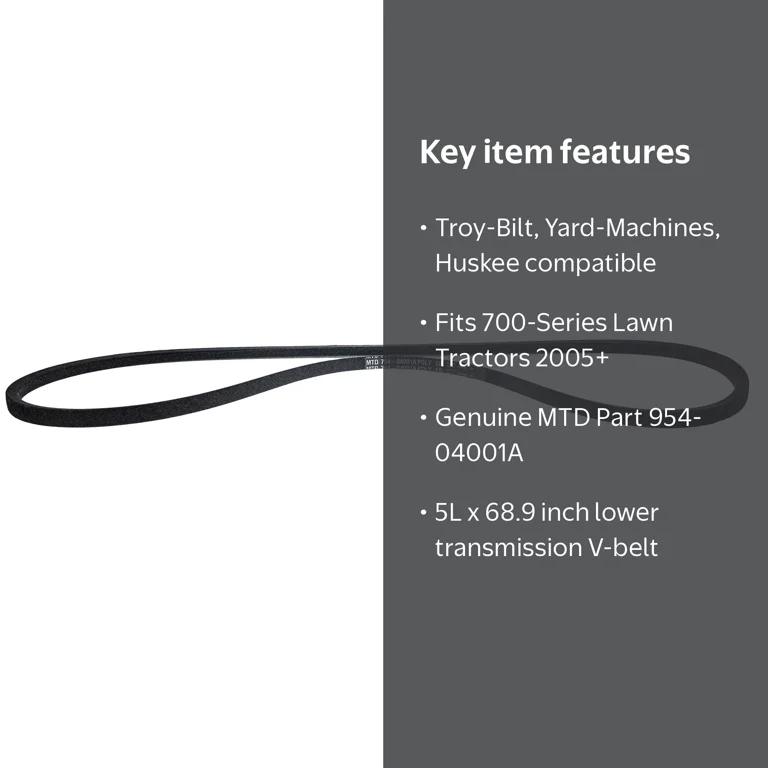 OEM MTD 954-04001A Lower Transmission V-Belt for MTD, Troy Bilt