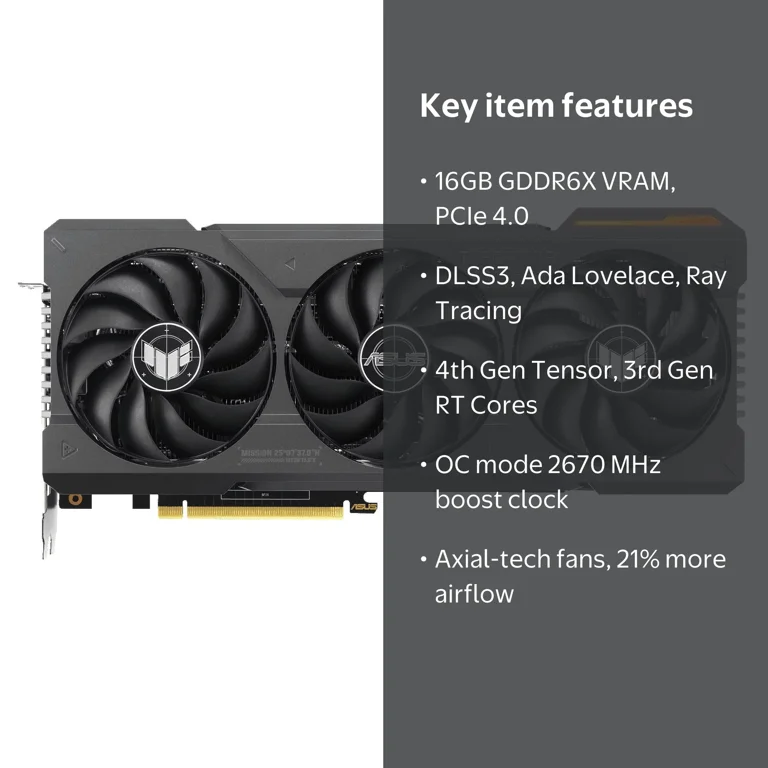 ASUS, Gaming Graphics Card, RTX 4070 Ti SUPER OC Edition, 16GB