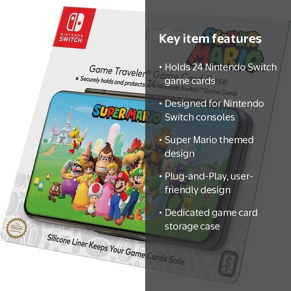 RDS, Game Traveler 24 Game Card Super Mario Case, Nintendo Switch