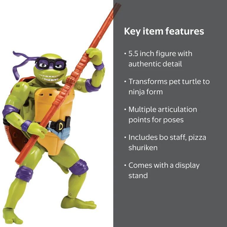Teenage Mutant Ninja Turtles Mutations Deluxe 5.5” Donatello Pet