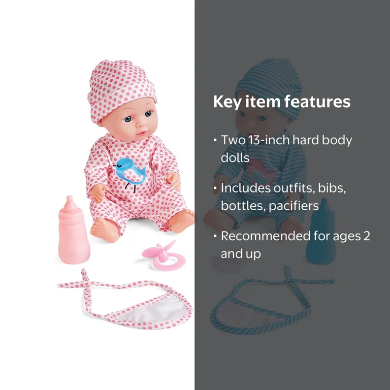 Kidoozie Just Imagine Care 'N Cuddle Twin Set for Pretend Baby