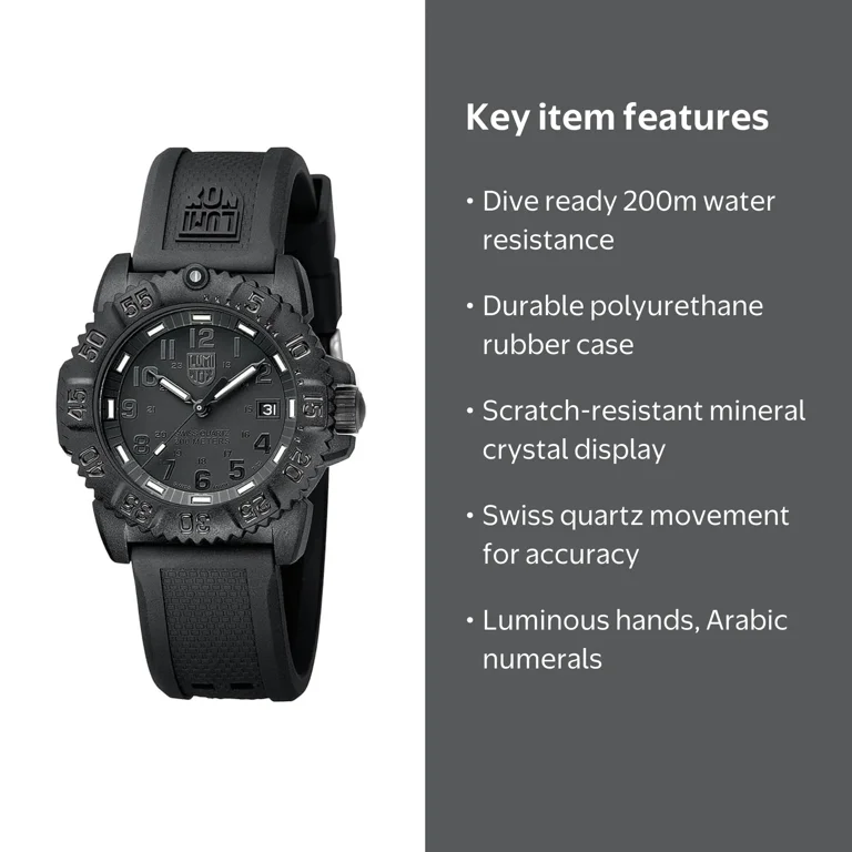 Luminox 7051 Blackout Women's Navy SEAL Colormark Dive Watch