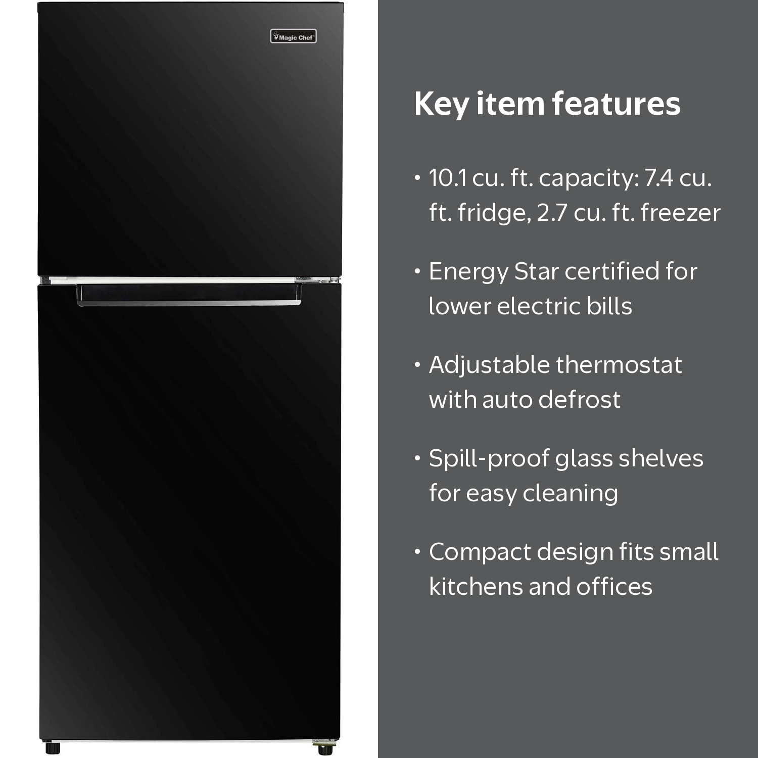 Magic Chef Mini Fridge, Energy Star 10.1-Cu. Ft. Apartment Size