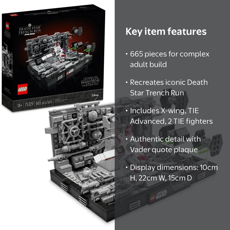 ドリラジ　セット LEGO, Star Wars Death Star Diorama, 75329, 665 Pieces - Walmart.com