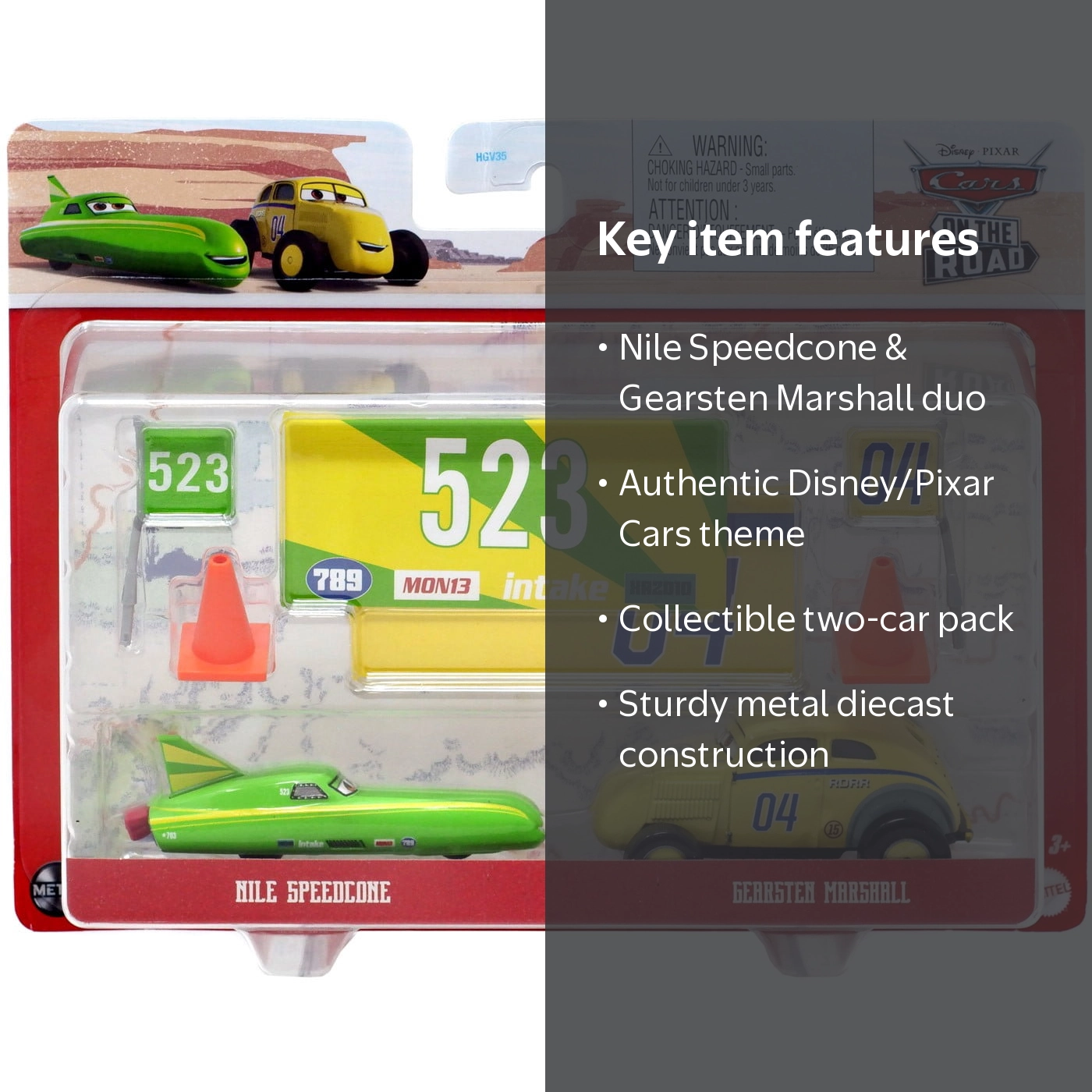 Disney / Pixar Cars Metal Nile Speedcone & Gearsten Marshall