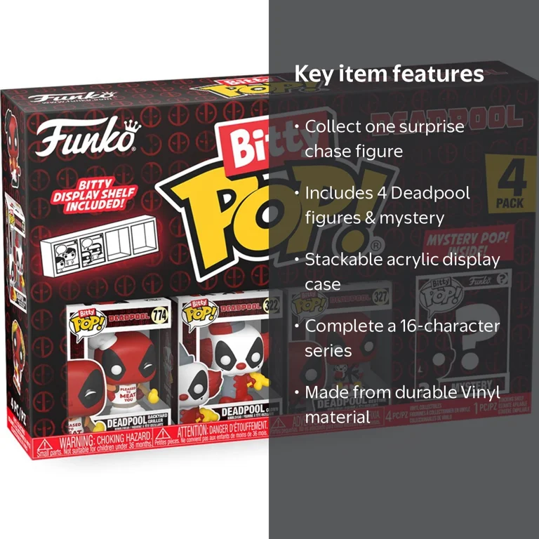 Funko Bitty POP: Deadpool Backyard Griller 4-Pack, Mini-Figure Set