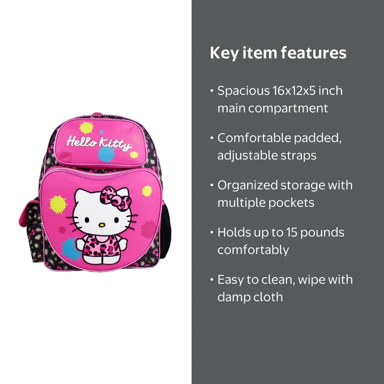 hello kitty animal print backpack SANRIO Leopard 100% polyester Hello kitty leopard cheetah backpack