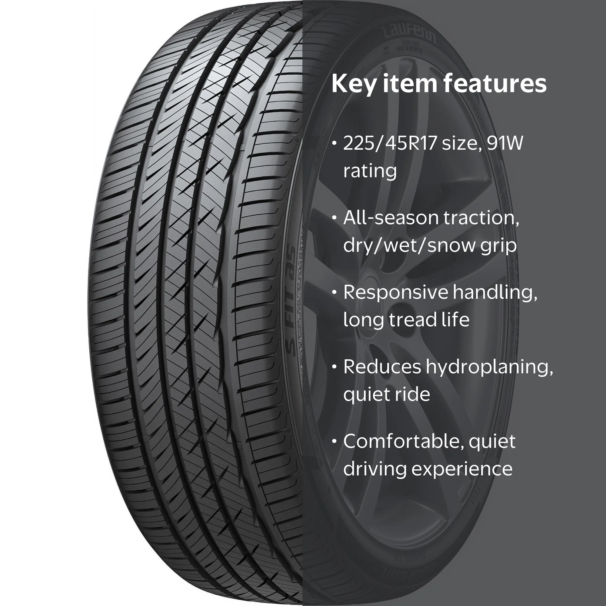 Laufenn S FIT AS LH01 225/45ZR17 91W - All-Season Tire - Walmart.com