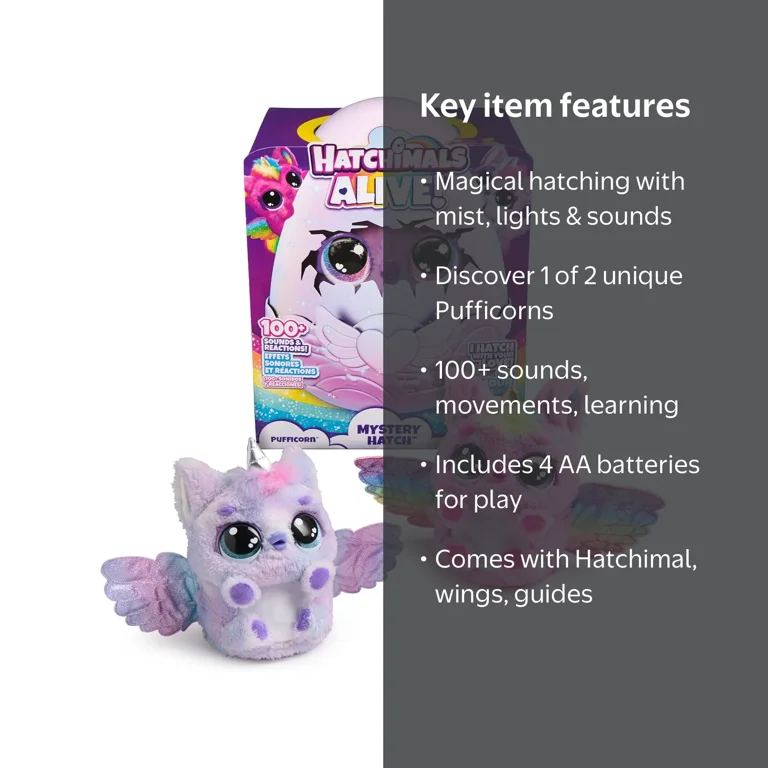 Hatchimals Alive, Mystery Hatch Pufficorn, Surprise Interactive