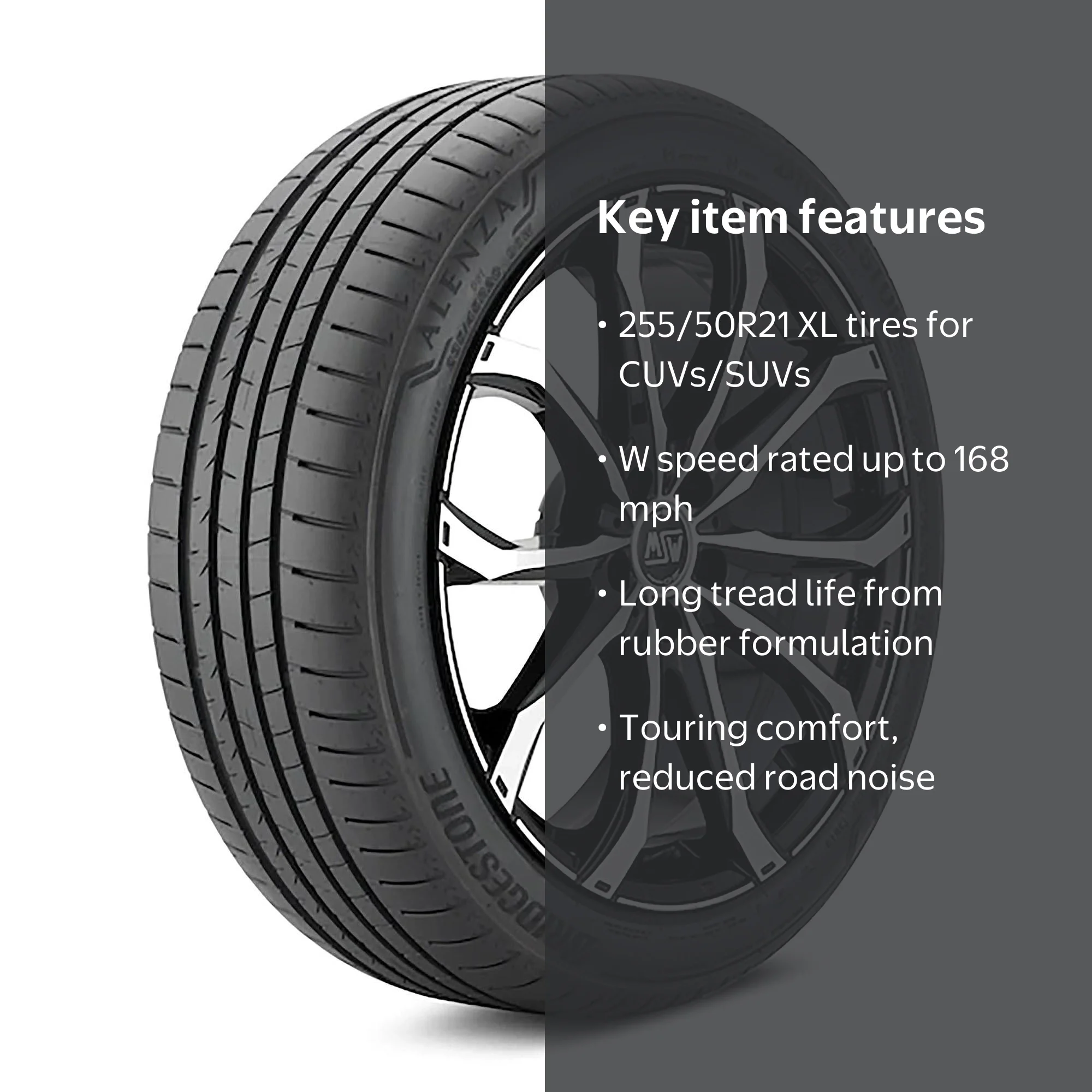 Bridgestone Alenza 001 UHP Summer 255/50R21 109Y XL Passenger Tire
