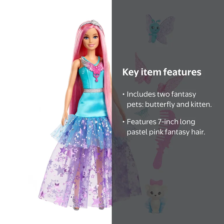 Barbie Doll with 2 Fantasy Pets and Dress from Barbie a Touch of