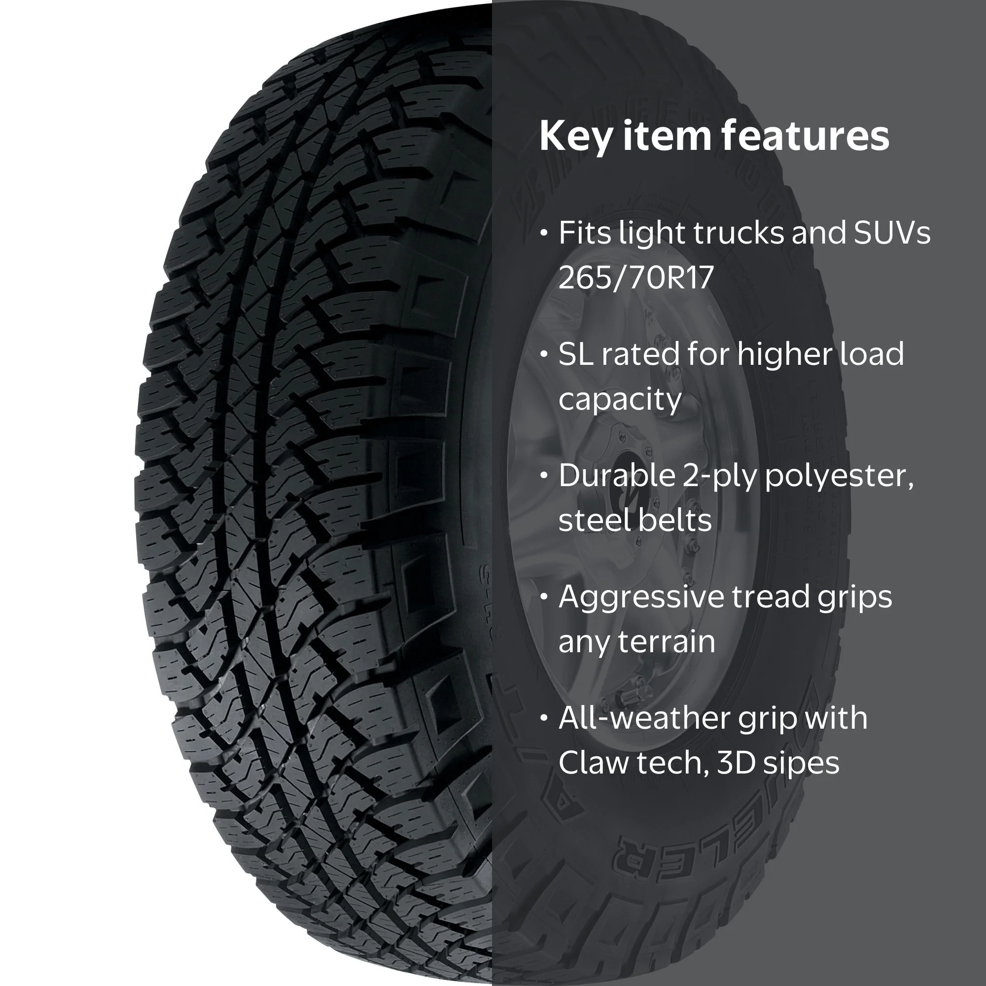 Bridgestone Dueler A/T RH-S 265/70R17 115S All Terrain Light Truck