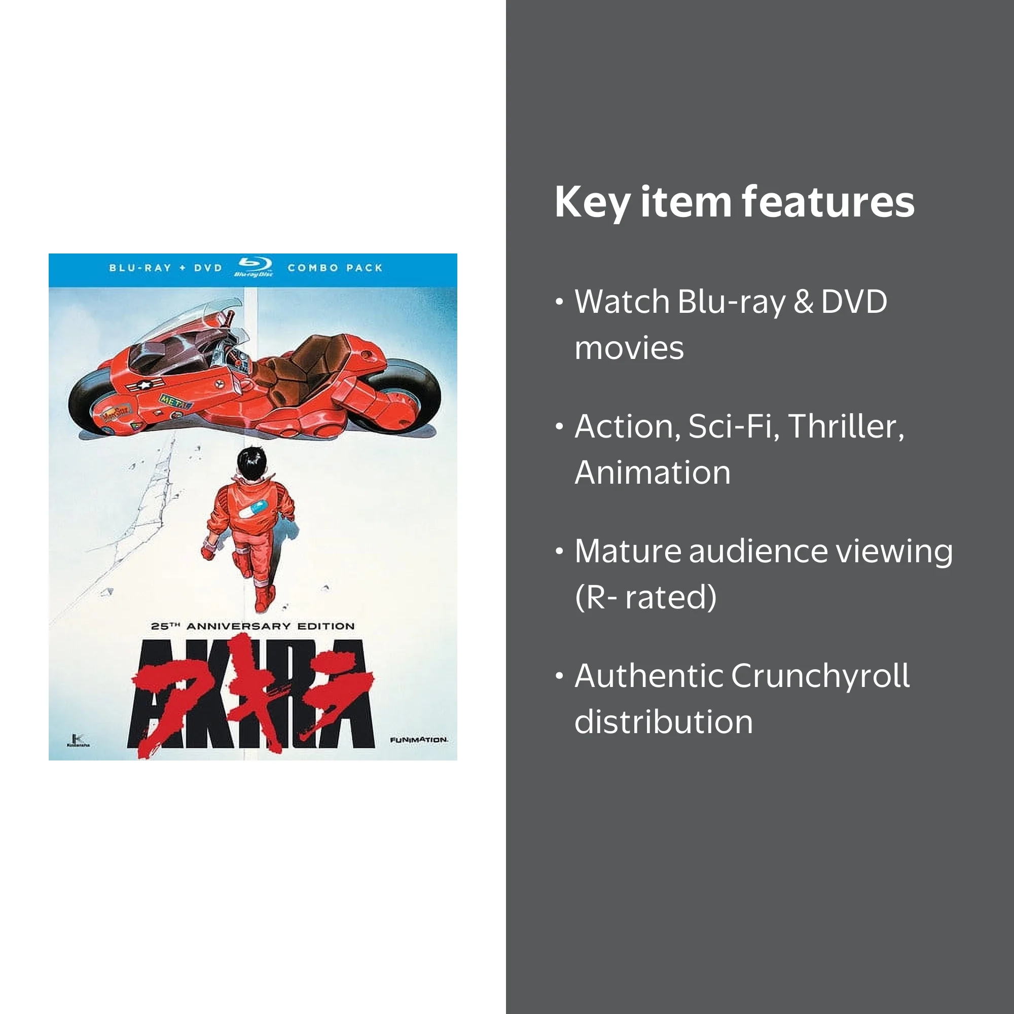 Akira (Blu-ray + DVD CrunchyRoll) - Walmart.com