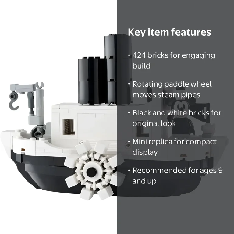 LEGO, Mini Steamboat Willie Set, 40659, 424 Pieces - Walmart.com