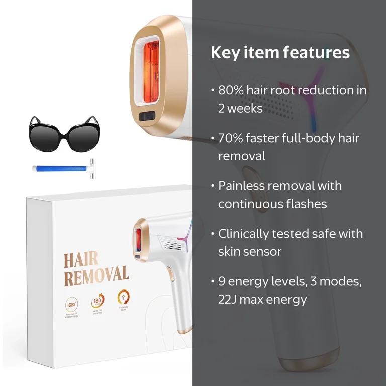 IPL Laser Hair Removal for Women and Men, JOOYEE 5.2 cm² Contact