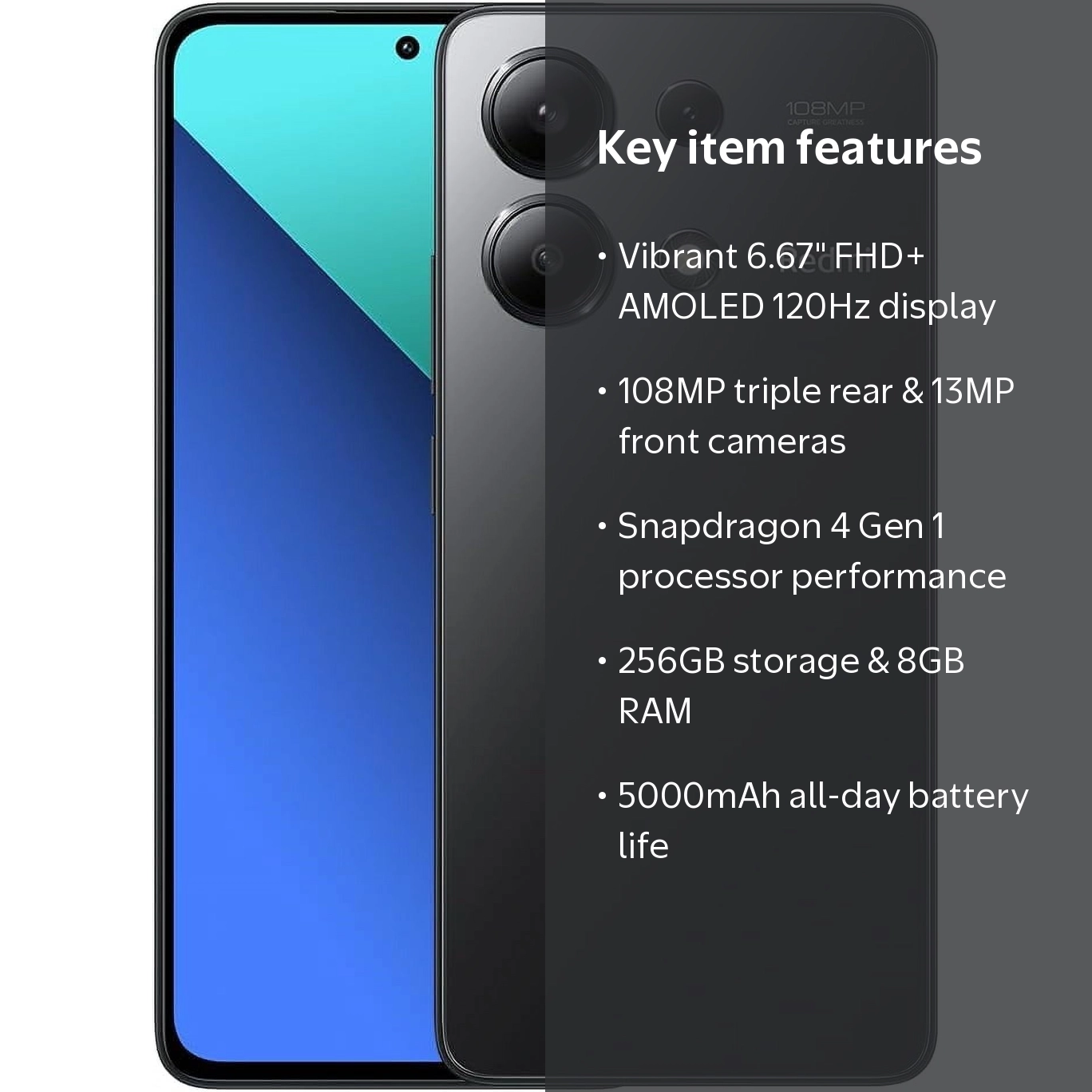 Xiaomi Redmi Note 13 4G LTE (256GB + 8GB) 6.67