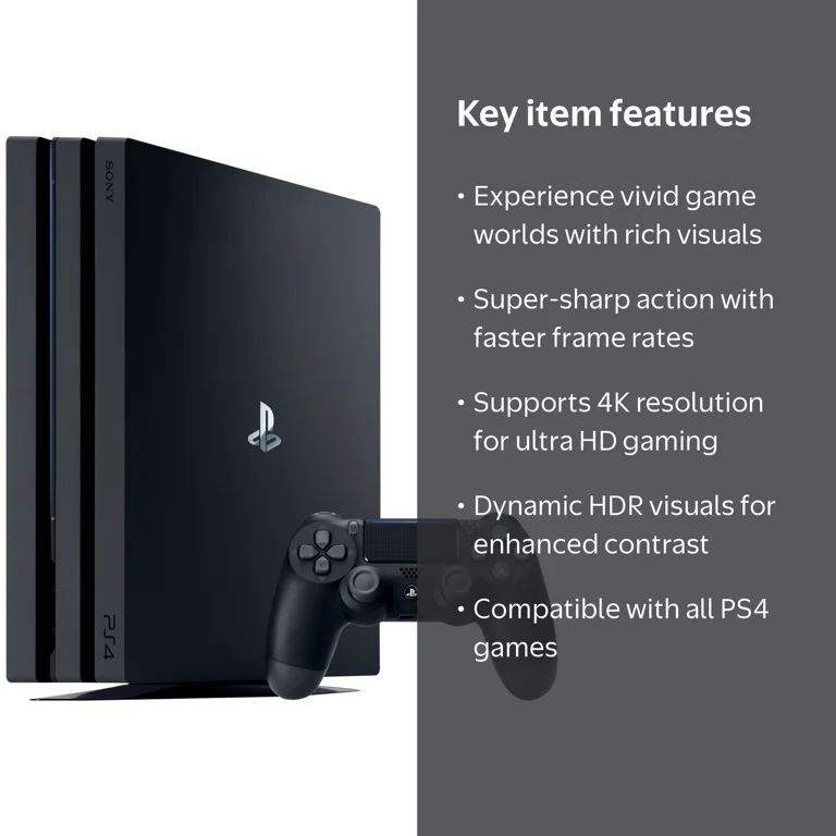 PlayStation, Game Console, 4K HDR, 1 TB HDD, Jet Black - Walmart.com