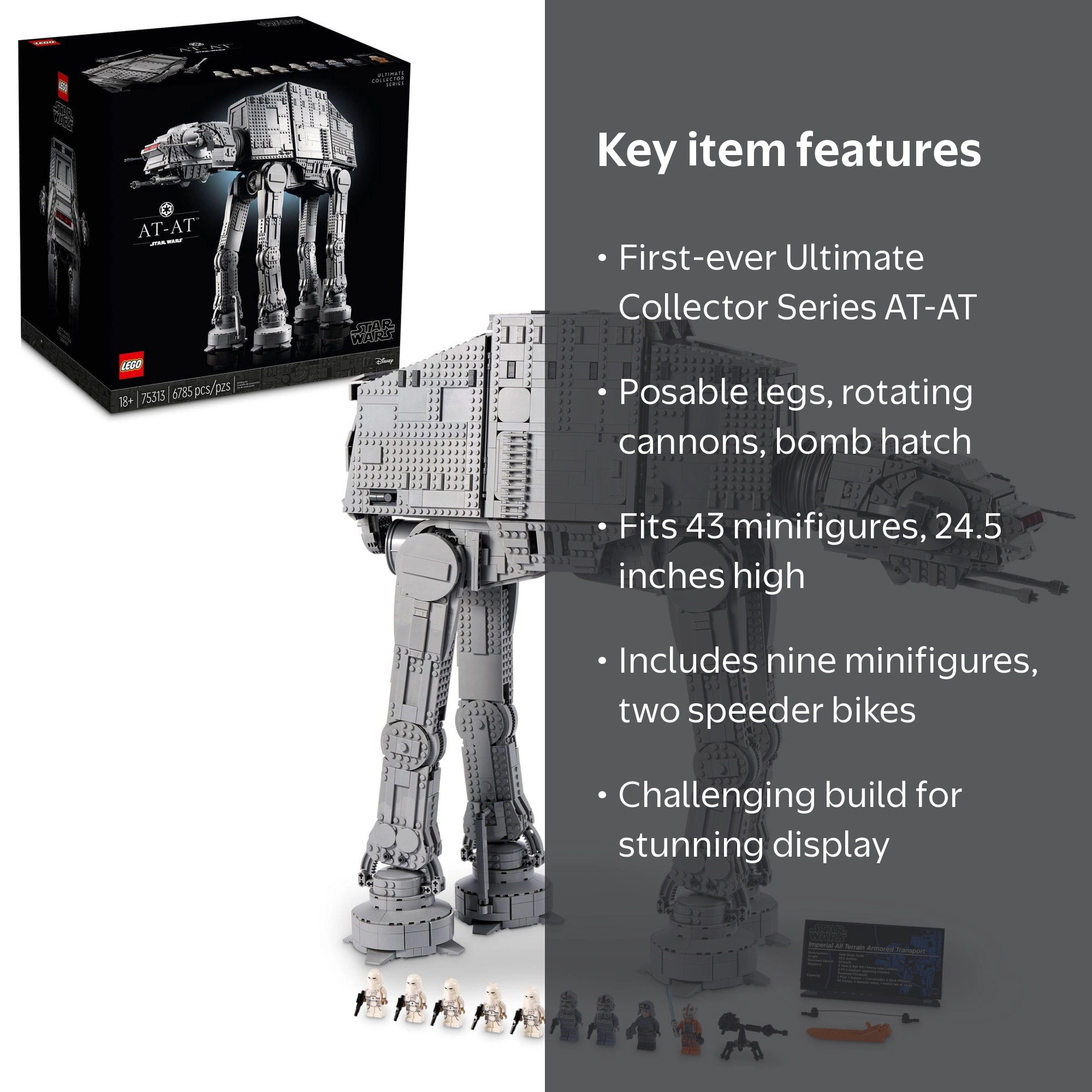 LEGO Star Wars AT-AT 75313- Ultimate Build Set for Adults with 9 
