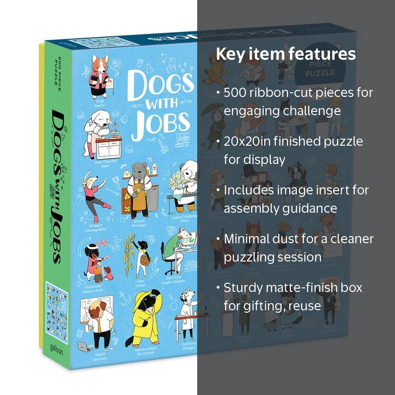 Galison, Dogs with Jobs 500 Piece Puzzle, 20