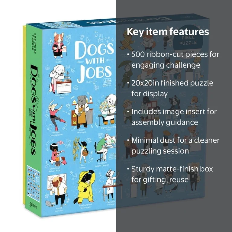 Galison, Dogs with Jobs 500 Piece Puzzle, 20