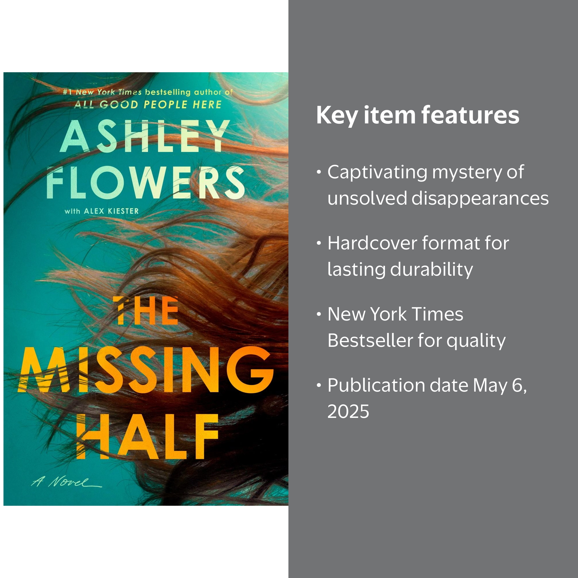 Free Shipping! Ashley Flowers The Missing Half A Novel Hardcover