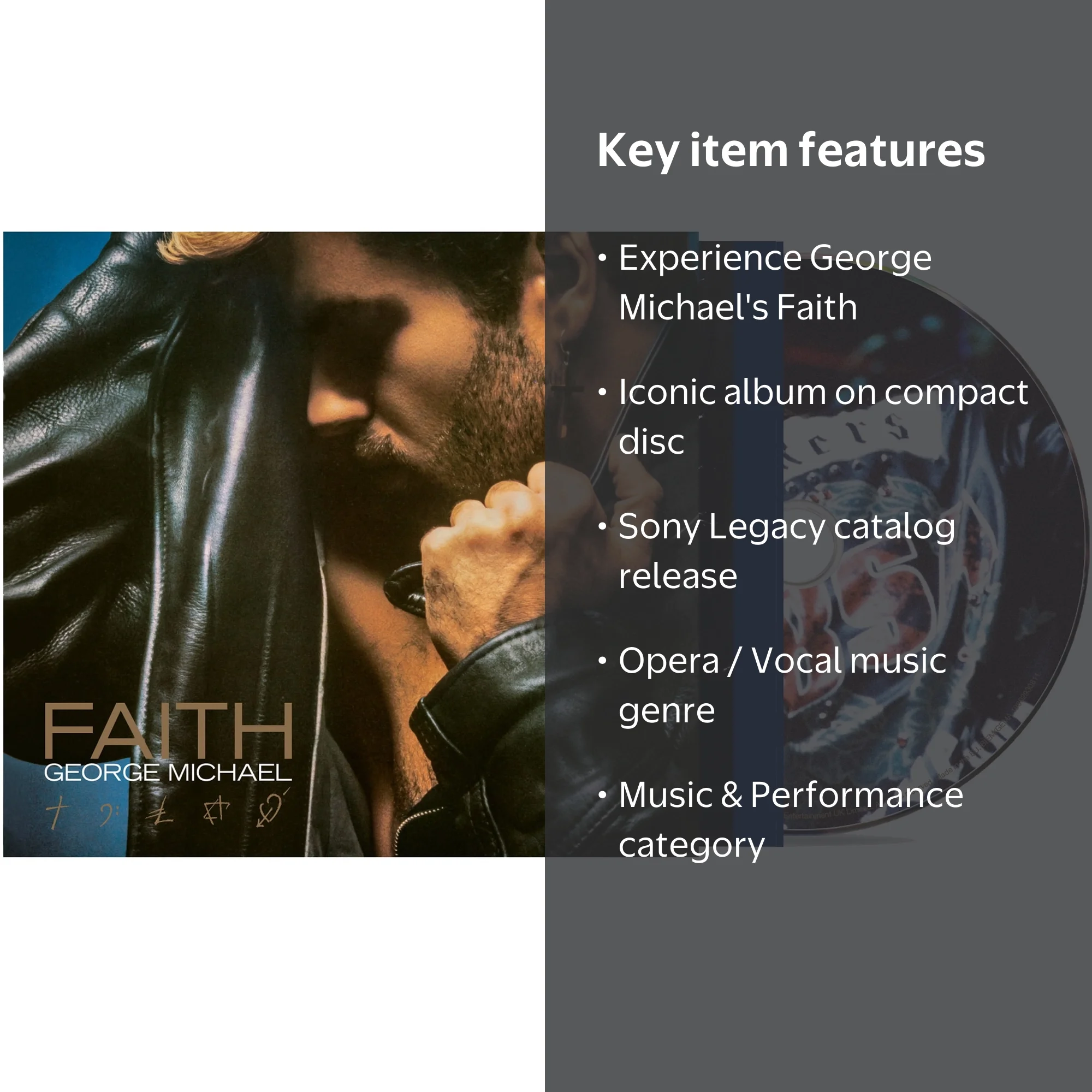 George Michael - Faith - Music & Performance - CD - Walmart.com