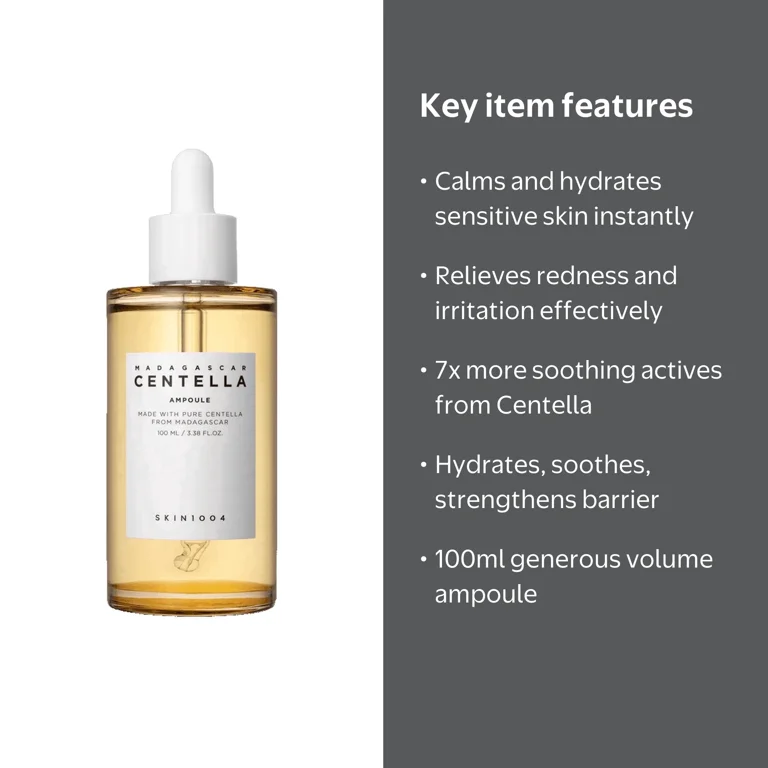 SKIN1004 Madagascar Centella Ampoule 100ml, Hydrating & Soothing