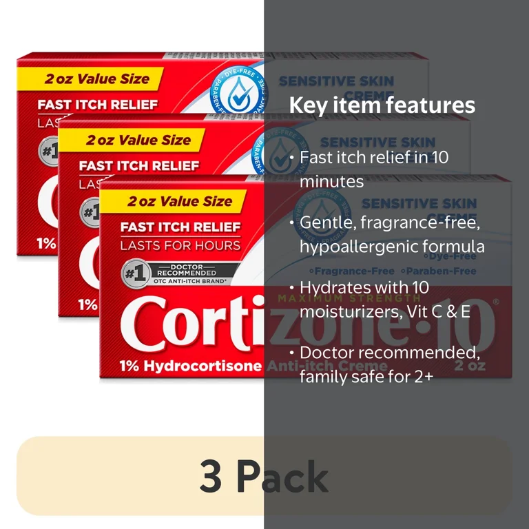 ZEROBASEONE cortis 10 セット 3 pack) Cortizone-10 Maximum Strength Sensitive Skin Itch Relief