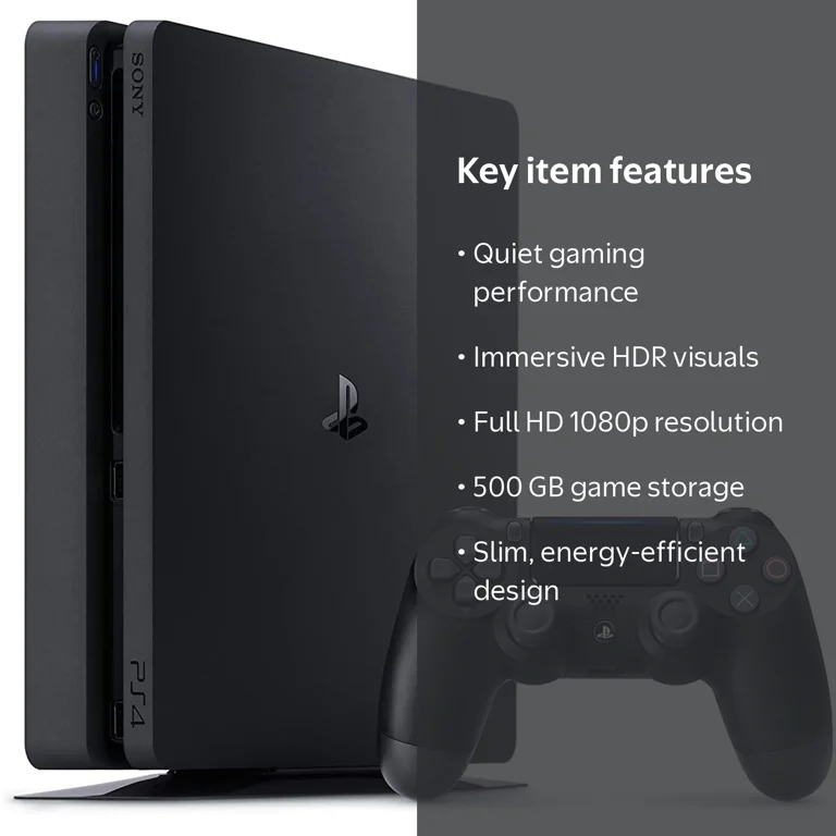 Sony, PlayStation PS4 Slim, CUH-2015A, 500GB Black Console