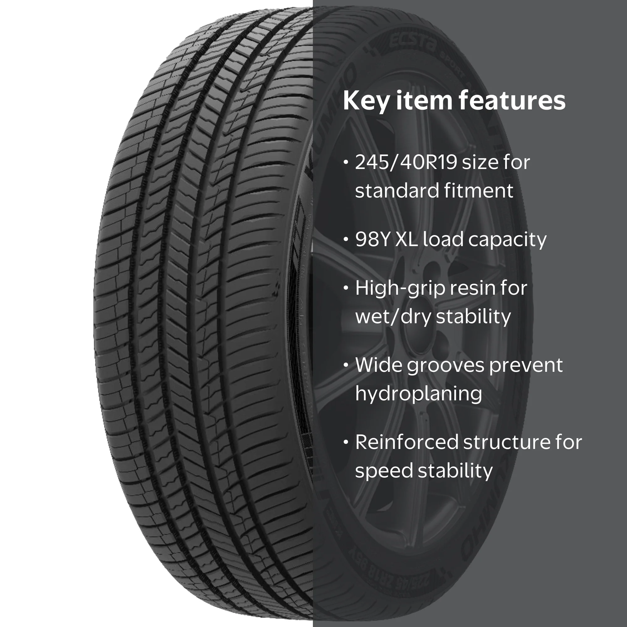 Kumho Ecsta Sport A/S PA71 All Season 245/40R19 98Y XL Passenger