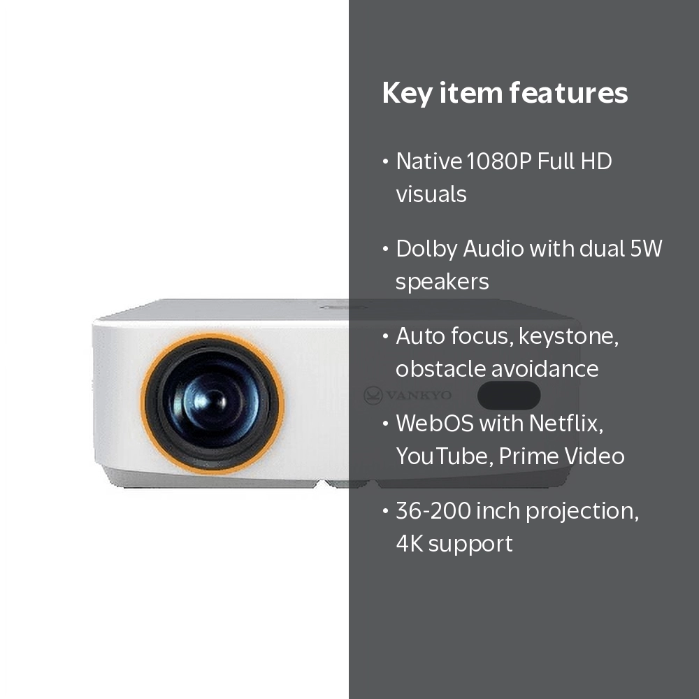 VANKYO Leisure L570S Native 1080P Projector with Dolby Audio, Auto