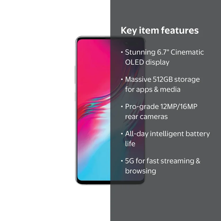 Samsung Galaxy S10 5G RAM 8 GB / 512 GB Storage - OLED display